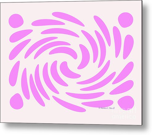 Graphic Design Metal Print featuring the photograph Swirls N Dots S4 by Monica C Stovall