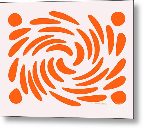 Graphic Designs Metal Print featuring the digital art Swirls N Dots S5 by Monica C Stovall