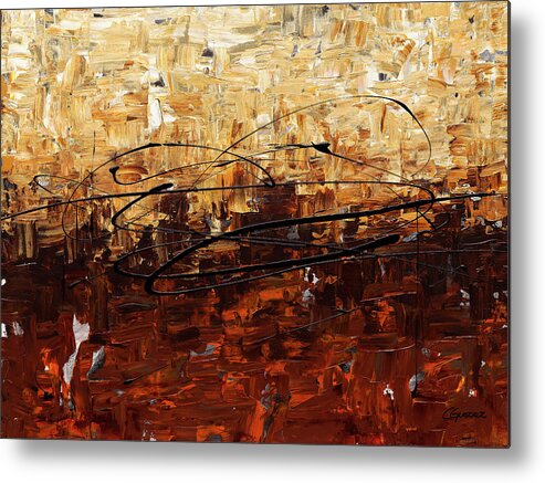 Abstract Art Metal Print featuring the painting Symphony by Carmen Guedez