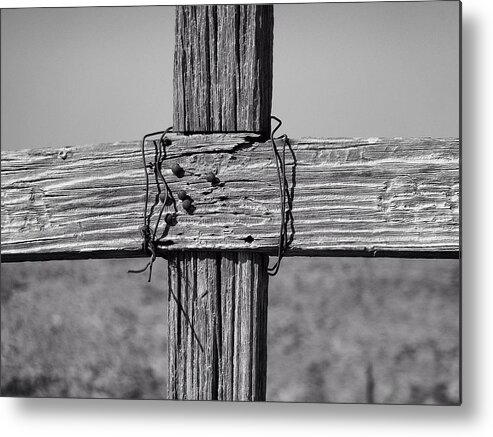Cross Metal Print featuring the photograph Terlingua by Gia Marie Houck