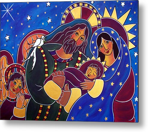 Christ Metal Print featuring the painting The Adoration of the Child by Jan Oliver-Schultz