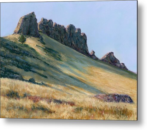 Loveland Colorado Landscape Metal Print featuring the painting The Backbone by Billie Colson
