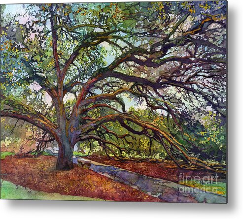 Oak Metal Print featuring the painting The Century Oak by Hailey E Herrera