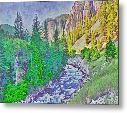 Crystal River Metal Print featuring the digital art The Crystal River Around Redstone Colorado by Digital Photographic Arts
