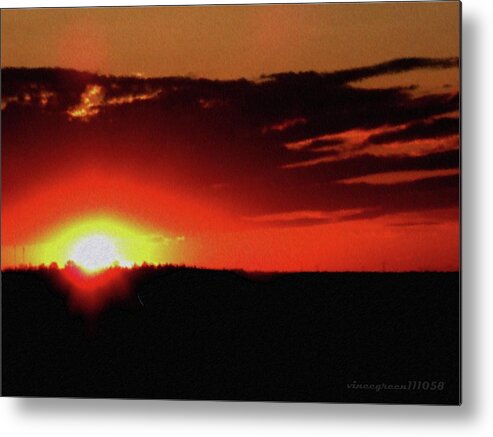 Sunset Metal Print featuring the digital art The Eyeset in Your Mind by Vincent Green