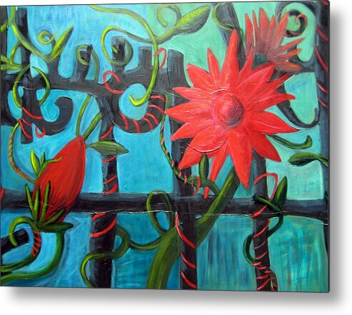 Gate Metal Print featuring the painting The Gate by Rebecca Merola