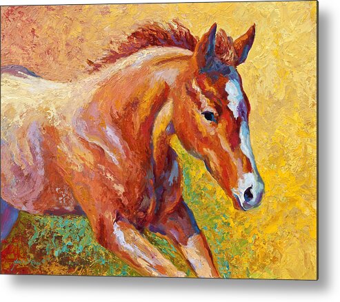 Horses Metal Print featuring the painting The Good Life by Marion Rose