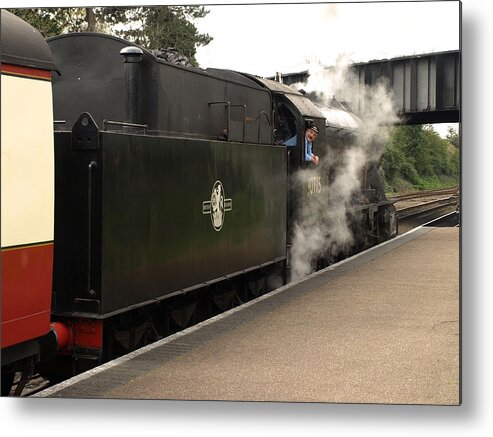 Trains Metal Print featuring the photograph The Jolly Engineman by Richard Denyer
