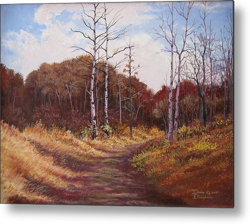 Birch Metal Print featuring the painting The Last Wilderness by Diane Ellingham