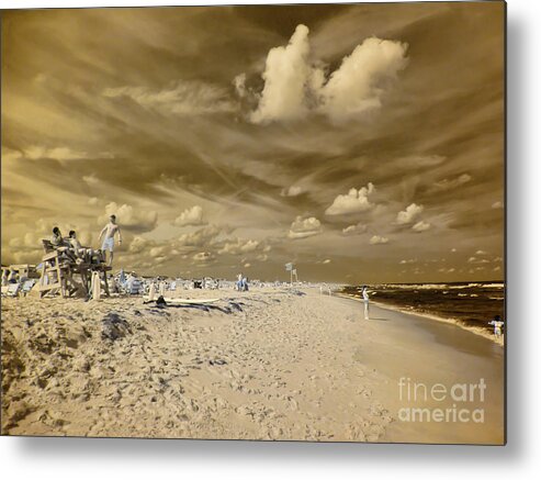 Lifeguards Metal Print featuring the photograph The Lifeguard Stand by Jeff Breiman