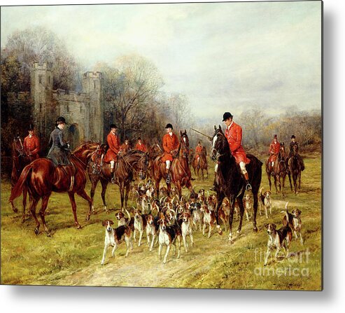 The Meet Metal Print featuring the painting The Meet by Heywood Hardy
