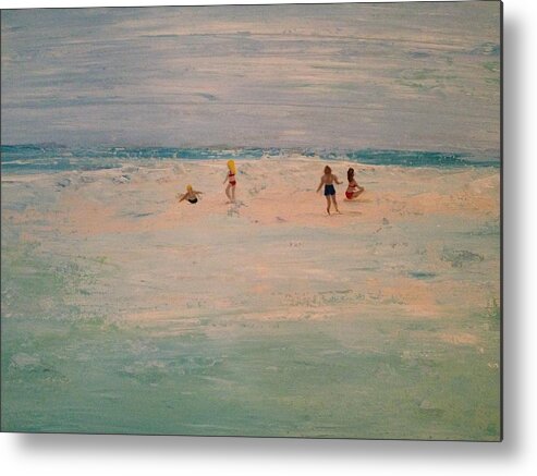  Metal Print featuring the painting The Sandbar by MiMi Stirn