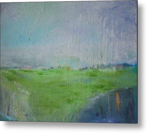 Abstract Metal Print featuring the painting The Sky is falling by Susan Esbensen
