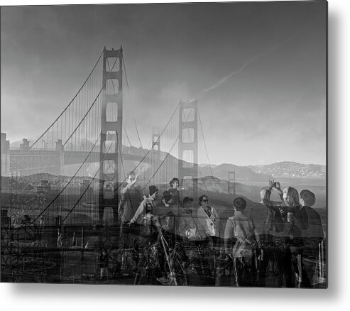 Golden Gate Bridge Metal Print featuring the photograph The Tourists - Golden Gate by Shankar Adiseshan