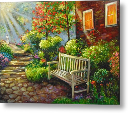 Landscape Metal Print featuring the painting The Way Home by Emery Franklin