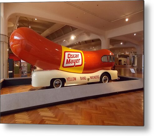 Weiner Metal Print featuring the photograph The Weinermobile 1 by Nina Kindred