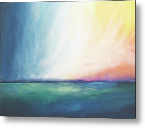 Sunrise Metal Print featuring the painting Then Sings My Soul by Linda Bailey