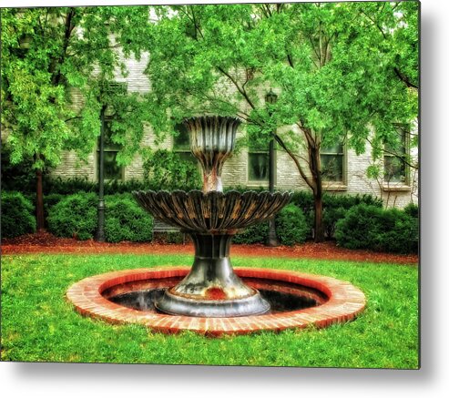 Frank J Benz Metal Print featuring the photograph Thirsty Fountain - LOUKY812 by Frank J Benz