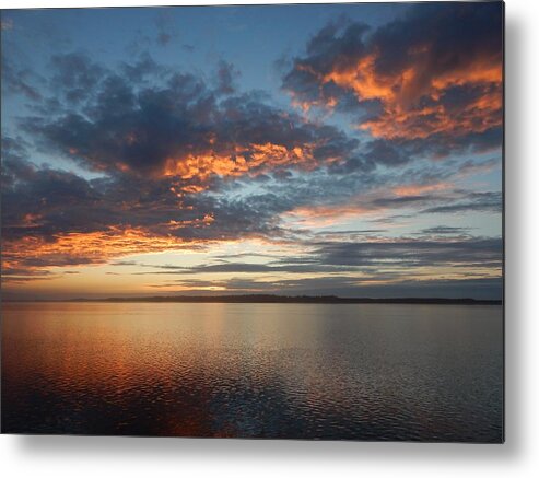 Oregon Metal Print featuring the photograph Three Fiery Clouds by Gallery Of Hope 