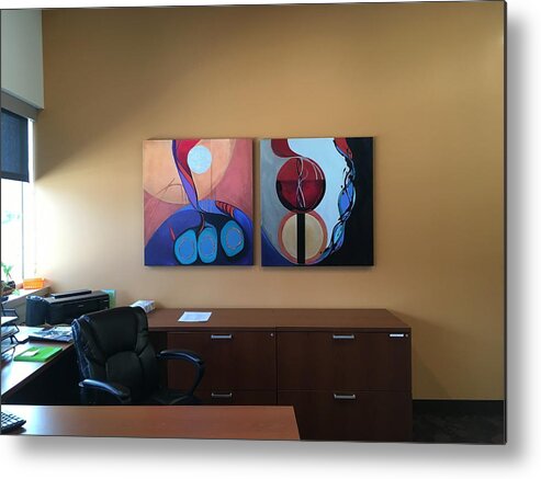 Enhanced Giclees Metal Print featuring the painting TI Akron Install by Marlene Burns