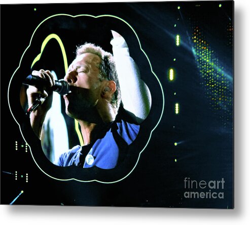 Coldplay Metal Print featuring the photograph Chris Martin - A Head Full of Dreams Tour 2016 by Tanya Filichkin