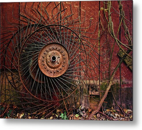 Hay Rake Metal Print featuring the photograph Till next season by Richard Macquade