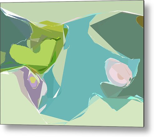 Abstract Metal Print featuring the digital art Tissue Paper by Gina Harrison