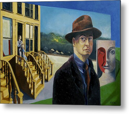 Hopper Metal Print featuring the painting To Hopper from Papa by Ralph Papa
