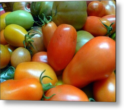 Tomatoes Metal Print featuring the photograph Tomatoes by Jean Evans