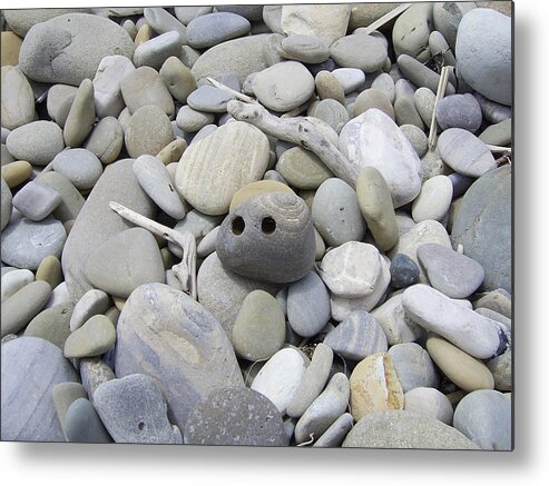 Toting Metal Print featuring the photograph Toting Rocks - In the eyes of the beholder by Barbara St Jean