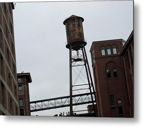  Industrial Metal Print featuring the photograph Tower at the mill by Aaron Martens