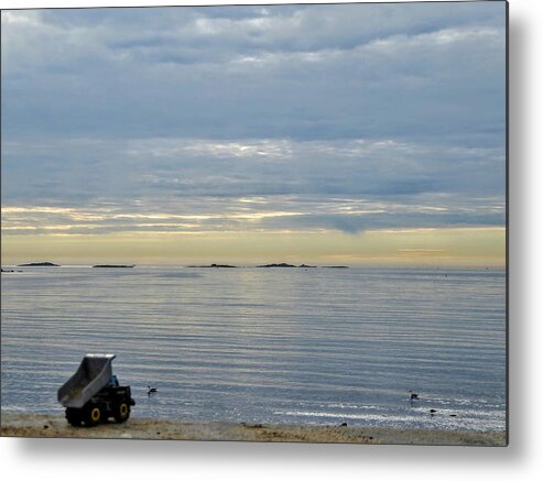 Beach Metal Print featuring the photograph Toy Truck at the Beach by Scott Hufford