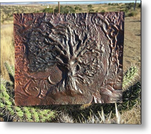 Tree Metal Print featuring the mixed media Tree Solo by Daniel Turner