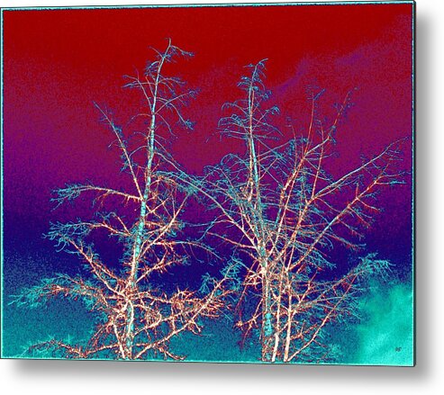 Abstract Metal Print featuring the digital art Treetops 4 by Will Borden