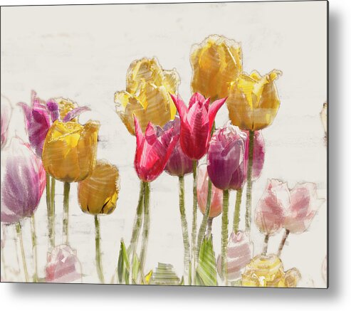 5dii Metal Print featuring the digital art Tulipe by Mark Mille