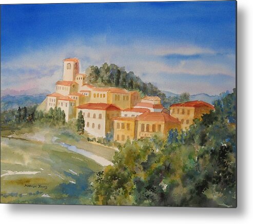 Tuscany Metal Print featuring the painting Tuscan Hilltop Village by Marilyn Young