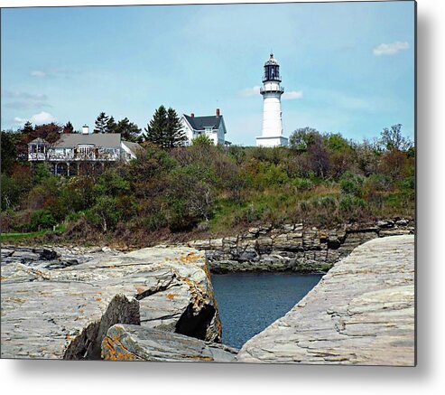 United States Metal Print featuring the photograph Two Lights - Maine by Joseph Hendrix