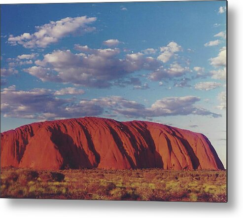 Mountain. Metal Print featuring the photograph Uluru Ayers Rock 1995 by Jay Milo