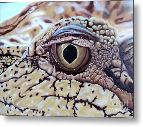 Reptiles Metal Print featuring the painting Up Closn 'n'Personal by Dianna Lewis