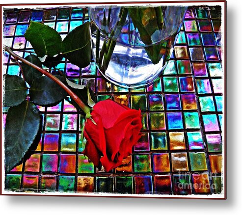 Rose Metal Print featuring the photograph Valentine's Day by Sarah Loft
