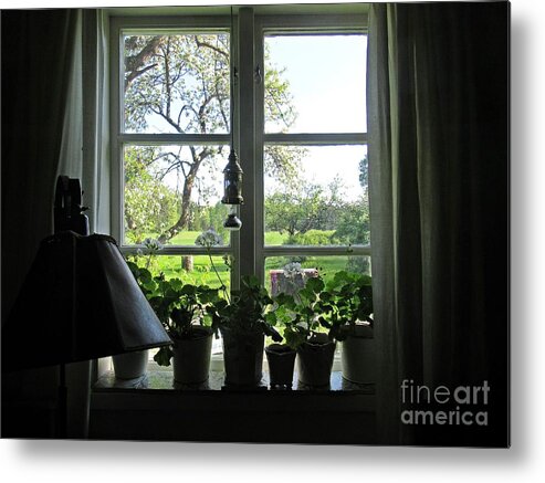 Sweden Metal Print featuring the photograph View to the garden by Chani Demuijlder