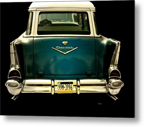 Cars Metal Print featuring the photograph Vintage 1957 Chevy Station Wagon by Steven Digman