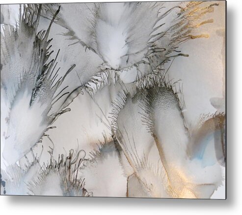 Abstract Metal Print featuring the painting Vision by Soraya Silvestri