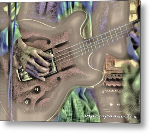 Music Metal Print featuring the digital art Walter Parks Plays - Study #2 by Vincent Green