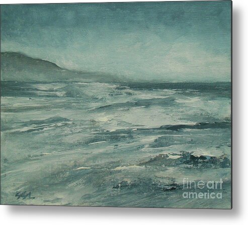 Abstract Metal Print featuring the painting Wave After Wave by Jane See