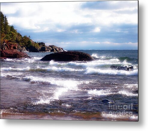 Marquette Metal Print featuring the photograph Waves On The Big Lake by Phil Perkins