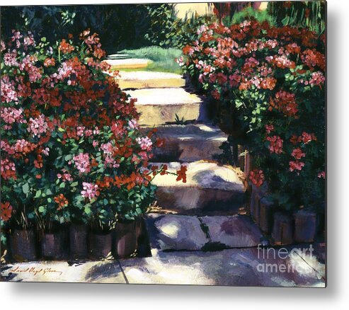 Gardens Metal Print featuring the painting Welcome to My Garden by David Lloyd Glover