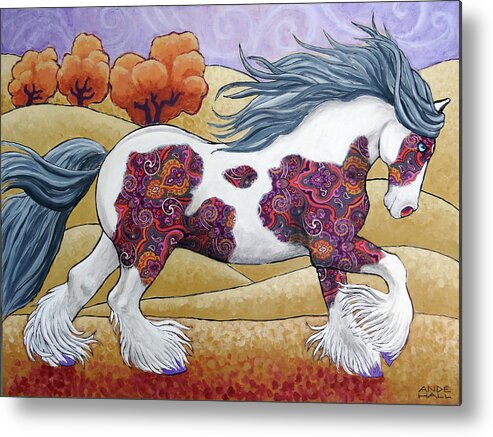 Gypsy Vanner Metal Print featuring the painting Wild Gypsy Heart by Ande Hall