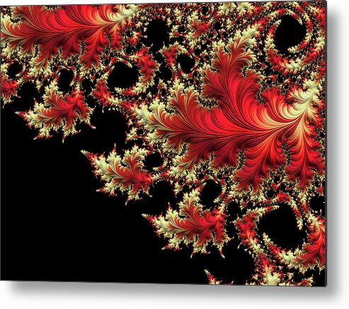 Botanical Fractal Metal Print featuring the digital art Windswept by Susan Maxwell Schmidt