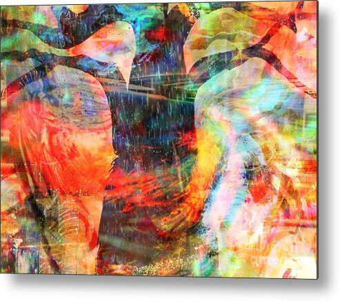 Fania Simon Metal Print featuring the painting Windy Moments by Fania Simon